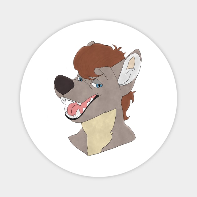 Anthro wolf face Magnet by Veleno